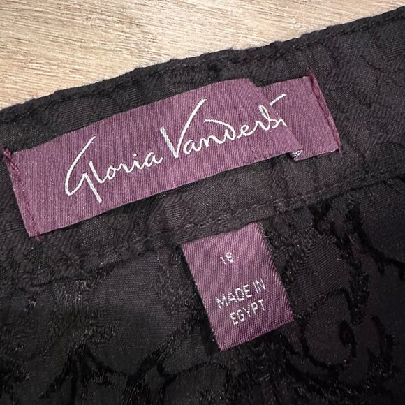 GLORIA VANDERBILT WOMENS NEW LACE BLACK PANTS SIZE 16 AMANDA - Picture 7 of 13